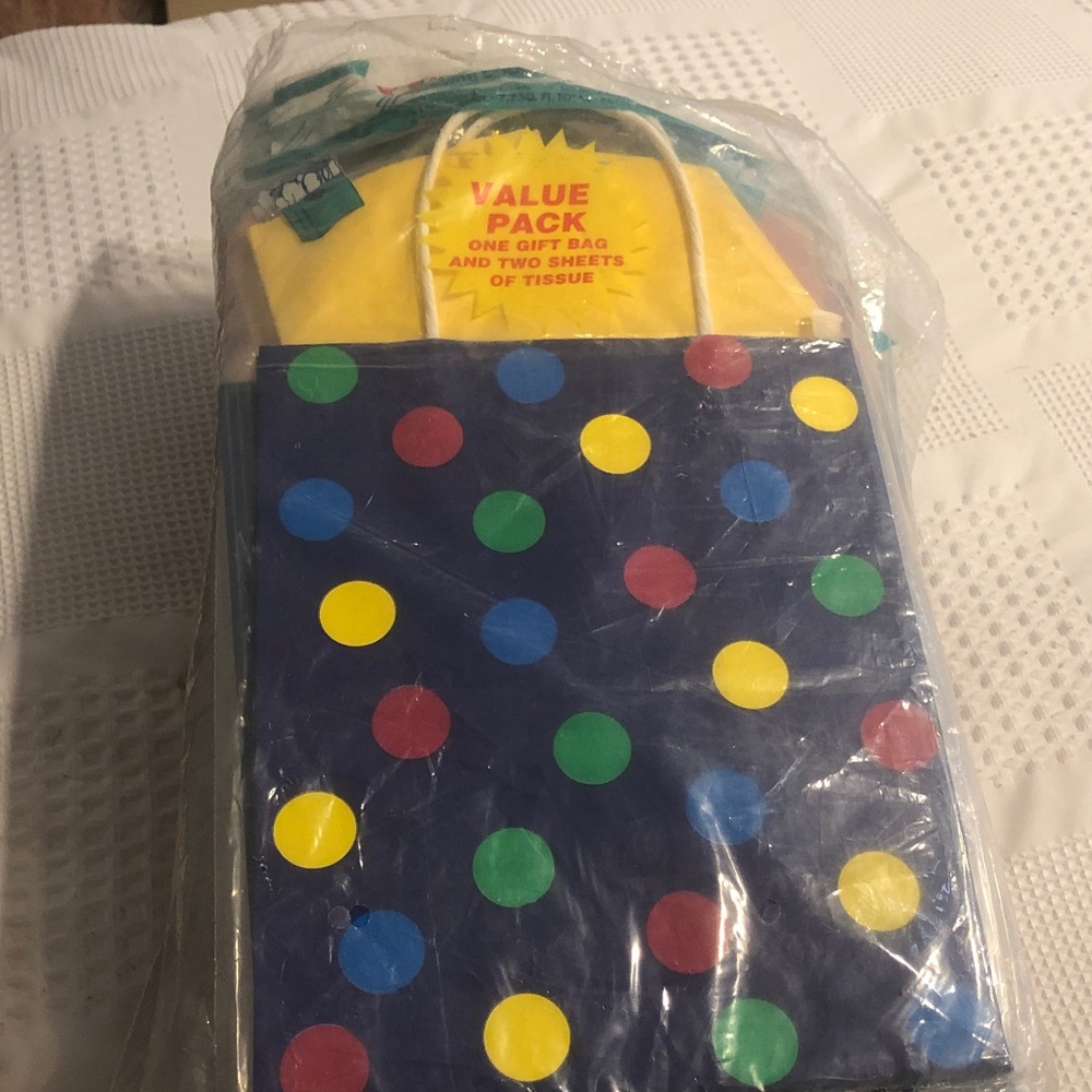 Cleo Navy Gift Bag with Colorful Dots 26 pieces multicolored bags collection